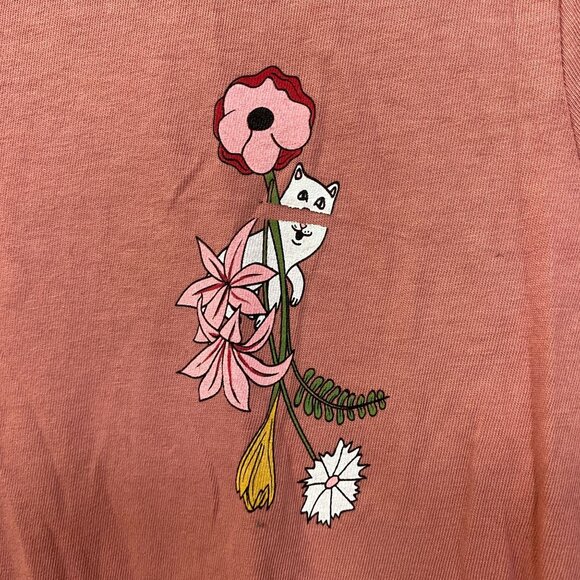 RIPNDIP Lord Nermal Floral Design T-Shirt Extra Small - Picture 2 of 5